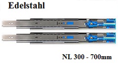 Edelstahl Vollauszug bis 35 kg für sanftes Schließen