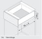 Preview: blum LEGRABOX pure Zarge K=128,3mm, NL=450 mm, Inox