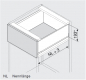 Preview: blum LEGRABOX pure Zarge C=176,8mm, NL=400 mm, seidenweiß matt