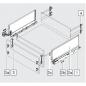 Preview: blum LEGRABOX pure Zarge C=176,8mm, NL=450 mm, seidenweiß matt