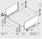 Preview: blum LEGRABOX pure Zarge F=239,9mm, NL=600 mm, polarsilber matt 770F6002S