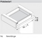 Preview: TANDEMBOX antaro Zarge M=83mm, NL=650mm, seidenweiß 378M6502SA