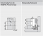 Preview: TANDEMBOX antaro Zarge M=83mm, NL=450mm, RAL 9006 weißaluminium 378M4502SA