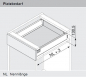 Preview: TANDEMBOX antaro Zarge K=115mm, NL=300mm, RAL 9006 weißaluminium 378K3002SA