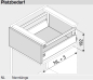 Preview: Schubkasten-Bausatz, Tandembox Antaro, Systemhöhe C 192mm mit Reling, mit Korpusschiene 30/65 kg für Tip-On-Blumotion
