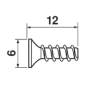 Preview: Blechschraube, Senkkopf, Ø3,53 mm, Nennlänge: 12 mm