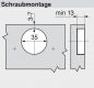 Preview: CLIP top BLUMOTION Stollenscharnier 83°, 3 mm gekröpft, Topf: Schrauben