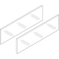 Preview: LEGRABOX free Set Glaseinschubelement - seitlich li/re, Höhe 138mm, NL=350-650mm, Klarglas