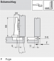 Preview: CLIP top Standardscharnier 100°, gerade, mit Feder, Topf: INSERTA