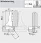 Preview: CLIP top Standardscharnier 110°, gekröpft, mit Feder, Topf, Schrauben