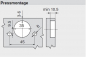 Preview: MODUL Standardscharnier 100°, Mittelanschlag, Topf: Einpressen