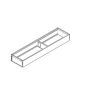 Preview: AMBIA-LINE Rahmen, für LEGRABOX/MERIVOBOX Schubkasten, Stahl, NL=500 mm, Breite=100 mm, ZC7S500RS1