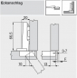 Preview: CLIP top Spezialscharnier 110°, gerade, mit Feder, Topf: Schrauben