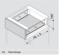 Preview: LEGRABOX free Set Glaseinschubelement - seitlich li/re, Höhe 138mm, NL=350-650mm, Klarglas