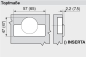 Preview: CLIP top Weitwinkelscharnier 170°, 9,5 mm gekröpft, mit Feder, Topf: INSERTA