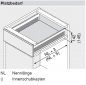 Preview: blum METABOX Stahlzarge K = 118 mm, Teilauszug, 25 kg, NL=450 mm, Schraubversion