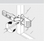 Preview: CLIP top Alurahmenscharnier 95°, Innenanschlag, mit Feder, Topf: Schrauben, für Blumotion 973A