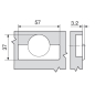 Preview: MODUL Standardscharnier 100°, Mittelanschlag, Topf: Schrauben