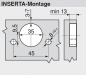 Preview: CLIP top BLUMOTION Winkelscharnier 45° II, aufschlagend, Topf: INSERTA