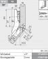 Preview: CLIP top Winkelscharnier +45° I, halbaufschlagend, ohne Feder, Topf: Schrauben