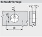 Preview: Restposten! CLIP top Mini-Winkelscharnier 45° II, aufschlagend, mit Feder, Topf: Schrauben