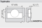 Preview: CLIP top Winkelscharnier +45° I, halbaufschlagend, ohne Feder, Topf: Schrauben