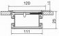 Preview: Kabeldurchlass ALU 120x120x25mm
