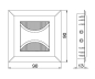 Preview: Kabeldurchlass Zamak Chrom poliert/Edelstahlfinish/Aluminiumoptik 80mm