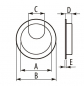 Preview: Kabeldurchlass Chrom poliert D60mm