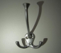 Preview: Kleiderhaken mit Huthaken Aluminium 110mm