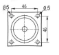 Preview: MÖBELFUß Möbelfuss 125mm Chrom matt