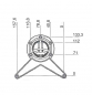 Preview: Set Tischbeine 870mm Inbus Edelstahl Finish