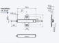 Preview: Push Latch zum Anschrauben, grau, Hub 20mm, Abstand Vorderkante 37mm