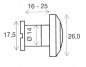 Preview: 180° TÜRSPION ø 14mm Messing