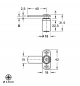 Preview:  Hebelschloss zum Anschrauben mit Riegel 40mm, Distanz 3,5mm