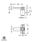 Preview:  Hebelschloss zum Anschrauben mit Riegel 40mm, Distanz 9,5mm