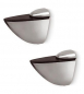 Preview: Bodenhalter-Set groß 105mm Edelstahl Finish/Chrom poliert