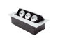 Preview: Versenkbare Tischsteckdose Deskop Power 3fach Strom