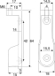 Preview: Schrankrohrlager m. M6 Gewinde, schlanke Form, inkl. 1 x Spezialschraube
