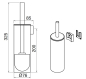 Preview: Toilettenbürstenhalter Serie "Kursaal" KU-09 Edelstahl 