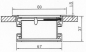 Preview: KABELDURCHLASS 240x80x37mm ALU/ACRYL weiß ECKIG