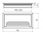 Preview: Kabeldurchlass Aluminium 80x160x24 mm Alu