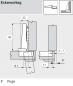 Preview: CLIP top Profiltürscharnier 95°, gerade, ohne Feder, Topf: Schrauben