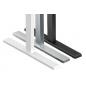 Preview: E-more Steh-Sitz Tischgestell, silber RAL 9006, 610-1270mm, 2 Motoren, 3-stufig, Handsteuerung mit USB-Anschlusst, 4 Memory