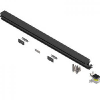 REVEGO duo, Laufträger-Set für Lichte Weite in der Anwendung 1200 mm, rechts, schwarz