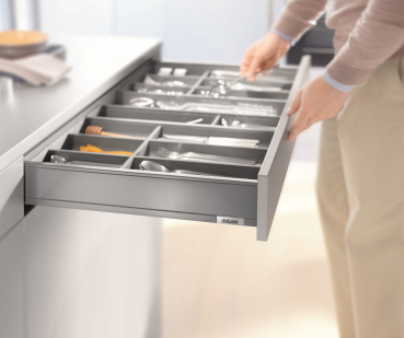 blum LEGRABOX pure Zarge M=90,3mm, NL=400 mm, oriongrau matt