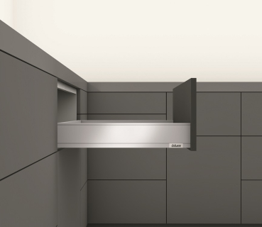 blum LEGRABOX pure Zarge M=90,3mm, NL=400 mm, terraschwarz matt