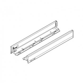 Schubkasten-Bausatz, Legrabox, Zargenhöhe 90 mm, Systemhöhe M, mit Korpusschiene 40/70 kg für Tip-On-Blumotion