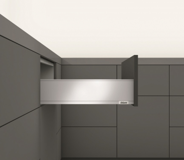 blum LEGRABOX pure Zarge K=128,3mm, NL=450 mm, oriongrau matt