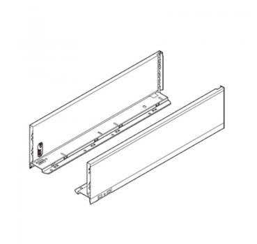 blum LEGRABOX pure Zarge K=128,3mm, NL=600 mm, terraschwarz matt